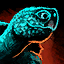Mini-bébé tortue noir et cyan