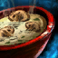 Bol de soupe raffinée aux champignons