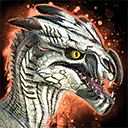 Mini-petit raptor blanc