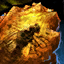 Libellule fossilisée dans l'ambrite